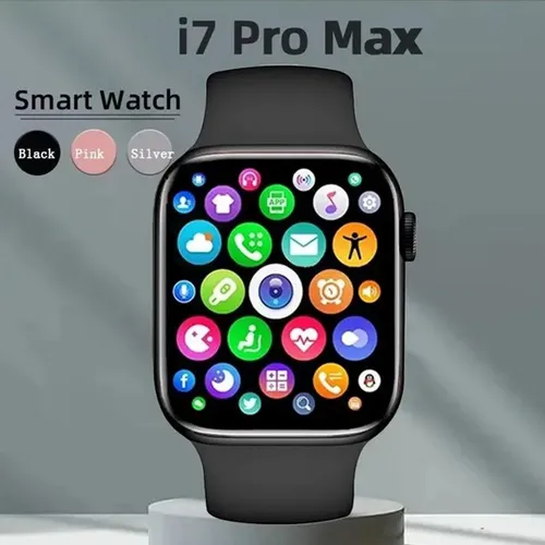 Ny Original I7 Pro Max IWO Smartwatch Telefonsamtal Anpassat ansikte Sport Vattentät Man Dam Smart Watch Series 7 För Apple_voghion.com