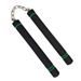 Nunchuck,Safe Foam Training Nunchucks/Nunchakus With Steel Chain For Kids & Beginners Practice And Training,Color: Green & Black_voghion.com