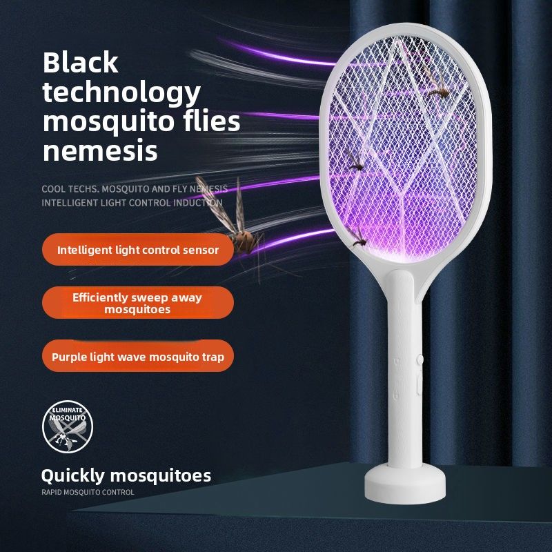 Mata-moscas elétrico super forte, recarregável, durável e de malha grande, ferramenta mágica para matar mosquitos_voghion.com