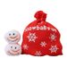 Adjustable Christmas Penguin Plush Toy - Festive Red & Gray Hat Decor For Home, Office, And Holiday Displays_voghion.com