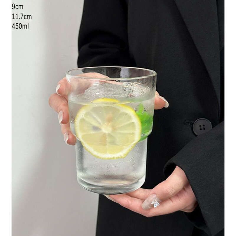 Tazza da caffè americano ghiacciata, stile Ins, in vetro a strati semplici, per uso domestico, per succo di frutta e latte, tazza per bevande resistente al calore_voghion.com