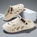 2024 Summer Sandals Indoor House Shoes White Beach Clogs Lightweight Waterproof Sports Flats Slipper For Men_voghion.com