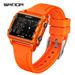 Square Multi-Function Digital Analog Watch With Transparent Case, Dual Time Display, Alarm, Stopwatch, Waterproof, And Luminous Feature_voghion.com