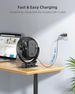 8" Clip-On Desk Fan - 10000mAh 4 Speeds USB Rechargeable_voghion.com