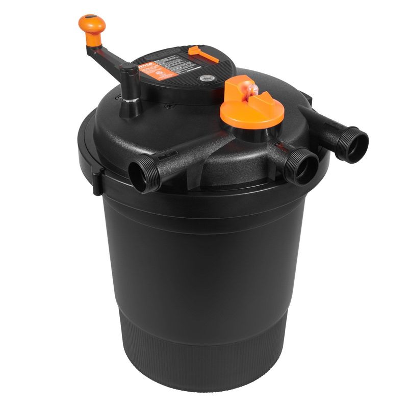 VEVOR Bio Pressure Pond Filter, Up To 3200 Gallons, With 13W UV-C Light, 2630 GPH, Pressurized Biological Pond Filter System Filtration Equipment For Fountain Pool, Koi Fish Aquarium Tank Garden Water_voghion.com