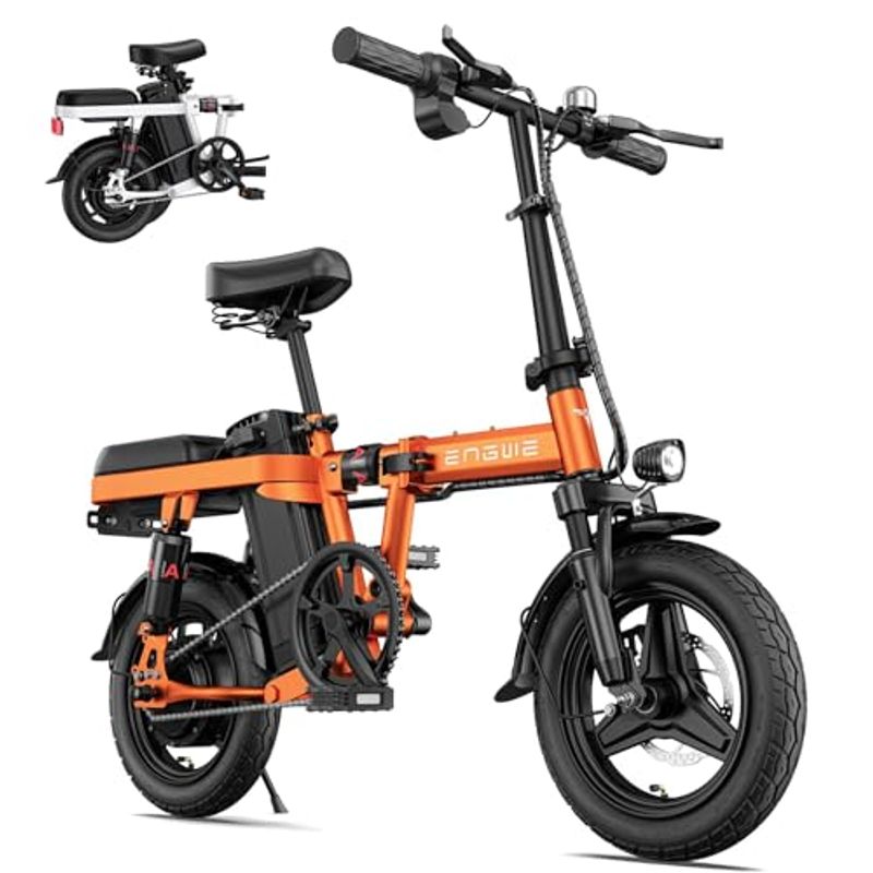 ENGWE T14 600W (pico) plegable para adultos y adolescentes - batería 48V10A Neumáticos de 14 pulgadas (35,6 cm) de grosor Suspensión total_voghion.com