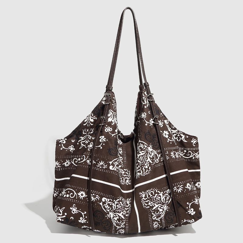 Borsa a tracolla stampata, versatile, di grande capacità, da donna, con design di nicchia, alla moda e alla moda._voghion.com