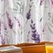 Polyestervorhang mit Lavendeldruck – Rustikaler Halbvorhang zum Binden für Fenster und Türen, 3 Größen (55"x24"/39"/63"), Stangentasche, Bauernhaus-Dekor_voghion.com