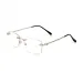 Designer Sunglasses Eyeglasses frames temples with Metal Frameless Rimless rectangular shape for men woman eyewear_voghion.com