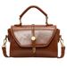Faionable Retro Damen Umhängetasche Handtasche Weiches PU-Leder Magnetverschluss Kleine quadratische Tasche für lässige Anlässe_voghion.com