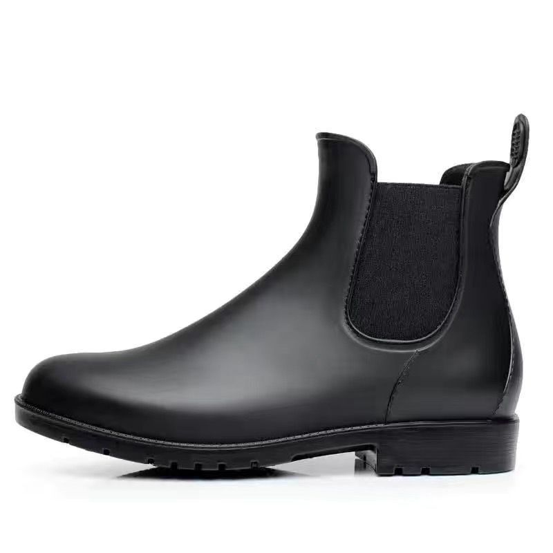Fashion short rain boots Women's elastic rain boots non-slip water boots Rain boots adult overshoes_voghion.com