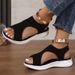 2025 Open Toed Women's Flying Woven Mixed Batch Adhesive Roman Sandals_voghion.com