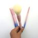 4pcs White Wool-like Synthetic Hair Blue Pink Gradient Makeup Brush Set Beauty Makeup Tool_voghion.com