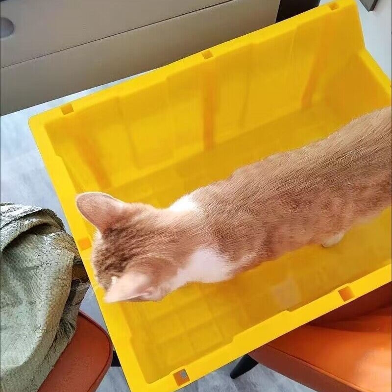 Halbgeschlossene Katzentoilette, offener Typ, extra große Toilette, spritzwassergeschützt, geruchsdicht, Katzenbedarf_voghion.com