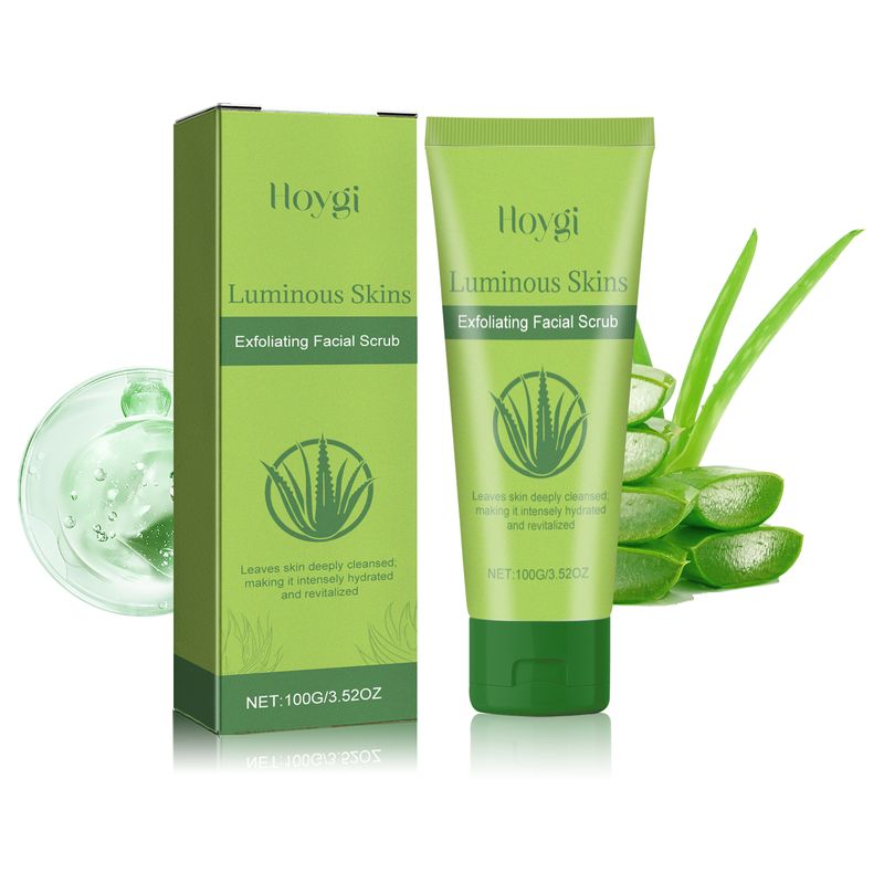 Hoygi Exfoliating Facial Scrub, Deep Cleaning Removes Impurities From Fine Lines Firming Delicate Refreshing Smooth Cream_voghion.com