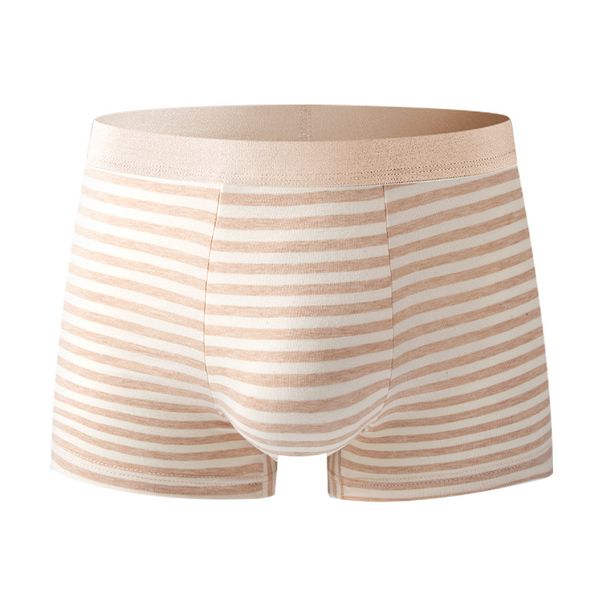 Vīriešu apakšveļa no tīras kokvilnas A tipa kokvilnas bokseršortiem ar vidēju jostasvietu, elpojošu sieta apakšējo kājstarpi, bez apdrukas un krāsotas krāsas kokvilnas bokseršortiem_voghion.com