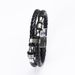 Unisex Woven Creative Leather Stainless Steel Alloy Magnetic Clasp Personality New Bracelet Wristband_voghion.com