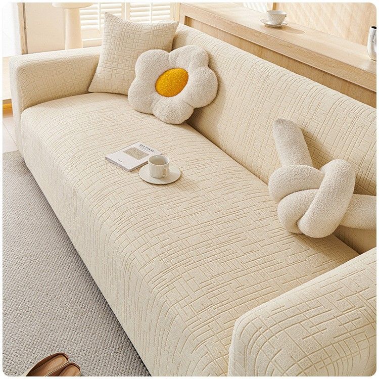 Fashion Chenille Sofa Slipcover – Full Coverage Anti-Slip Sectional Couch Cover (Modern Minimalist, 6 Colors, 5 Sizes, Machine Washable)​_voghion.com