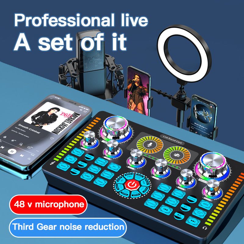 Q7 Streaming Sound Card English Version Compatible With Various Microphones For Live Singing On Multiple Platforms At Home And Abr_voghion.com