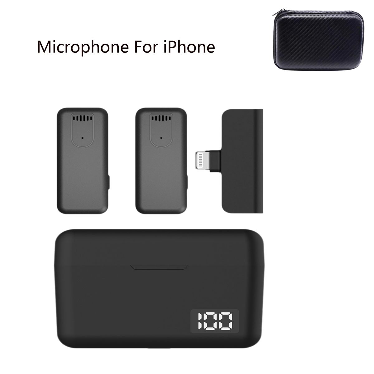 JOCEEY Ansteckmikrofon kabellos für iPhone, iPad – Kabelloses omnidirektionales Kondensator-Aufnahmemikrofon für Interview-Videos_voghion.com