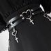 2025 Spring And Summer New Handmade Subculture PU Leather Heart Cross Pendant Belt_voghion.com