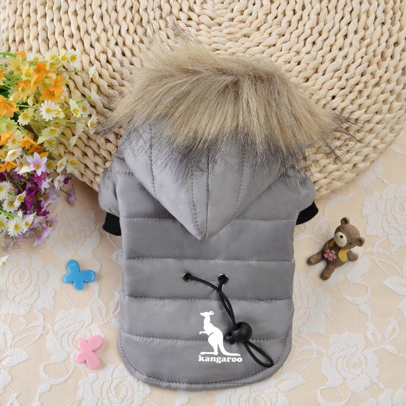 Haustierkleidung Herbst und Winter als Bär warme baumwollgepolsterte Kleidung kleiner Hund Pommerschen Teddy Hundekleidung Winterkleidung_voghion.com