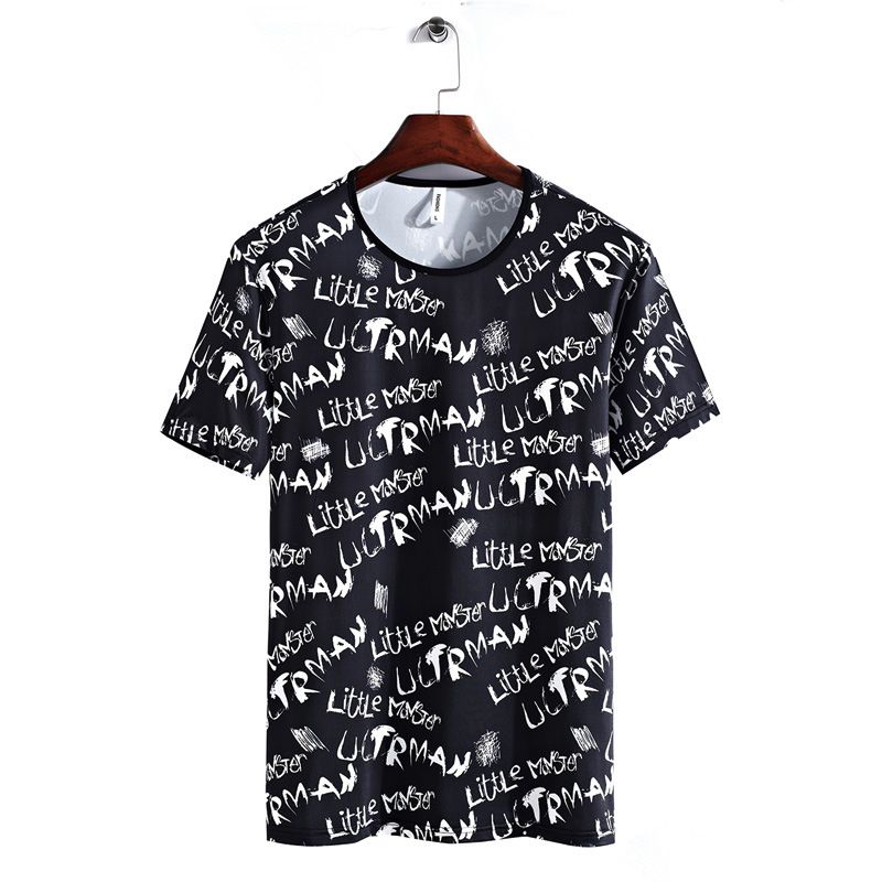 Men's Clothing Fashion Printed Short-sleeved T-shirt Large Size Sports Casual Sweatshirt Men's Top_voghion.com