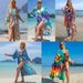 Women's Clothing Cotton Printed Cardigan Beach Skirt Bikini Shirt Swimsuit Outer Wear Sunscreen Clothing Seaside Holiday Skirt_voghion.com
