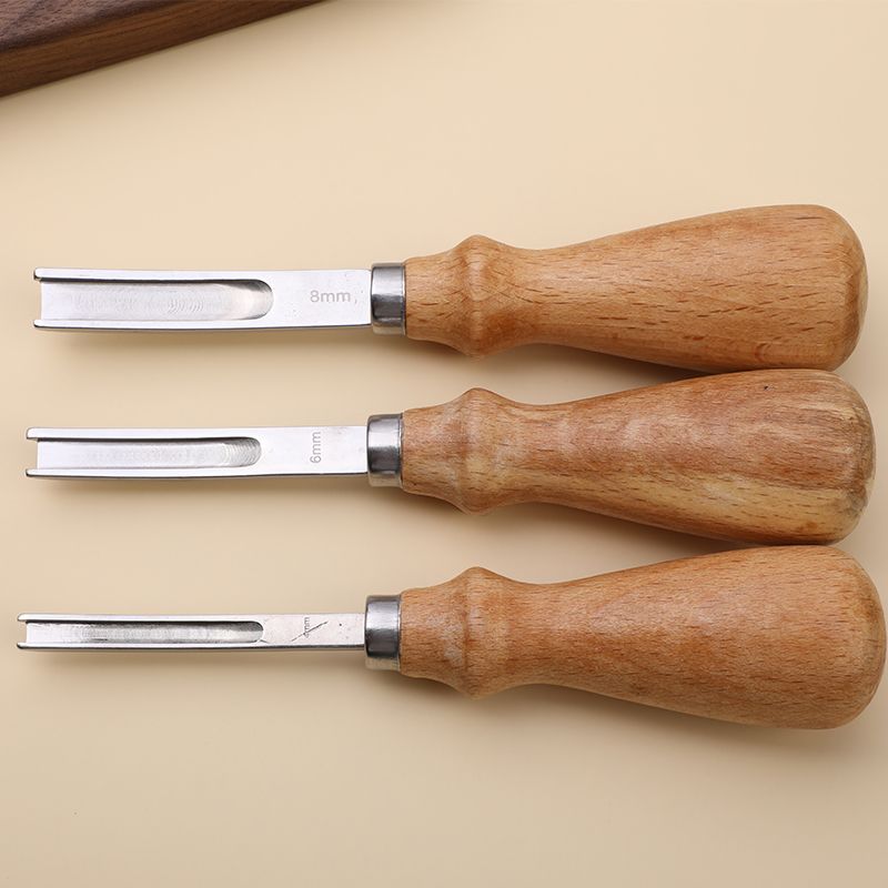 Fenrry 4/6/8/10mm Leather Edge Beveler Tool French Skiver Wide Mouth Leather Edge Bevelers Skiving Trimmer Crafting Tools_voghion.com
