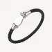 Nuovo marchio di moda, braccialetti a ferro di cavallo placcati in oro bianco, bracciale in argento nero per uomo e donna, accessori e gioielli_voghion.com