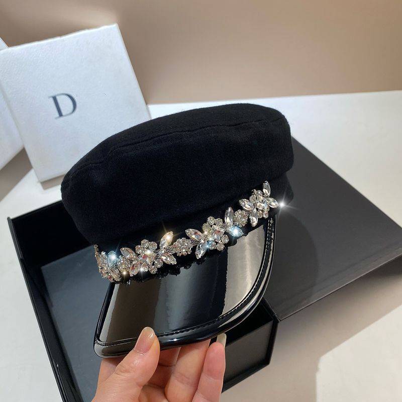 Paris mode licht luxus strass marine herbst und winter koreanische version high-end-gefühl glänzendes leder spleißen wolle_voghion.com