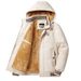 Herren-Baumwolljacke mit Sherpa-Futter – Locker sitzender Wintermantel aus Fleece mit abnehmbarer Kapuze, beidseitig tragbar (M-6XL, Armeegrün/Khaki/Marineblau/Beige)_voghion.com