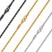 Personality Men's 2.5MM Fried Dough Twists Hip Hop Fashion Necklace Twist Rope Chain_voghion.com