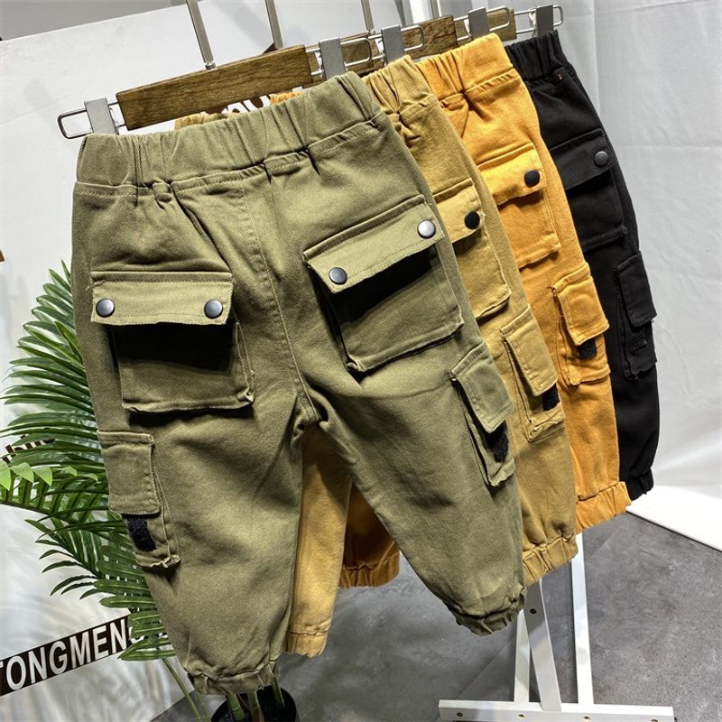 Mother&Kids Boys' Cargo Pants Children's Casual Cargo Pants For Young Children_voghion.com