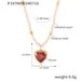 Hepburn Style Peach Heart Zircon Pendant Titanium Steel String Imitation Pearl Design, Fresh And Simple Necklace For Women_voghion.com