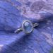 Anello in acquamarina S in argento intarsiato con semplice castone vintage in stile nodo di bambù nepalese, gioiello da donna, cristallo trasparente_voghion.com