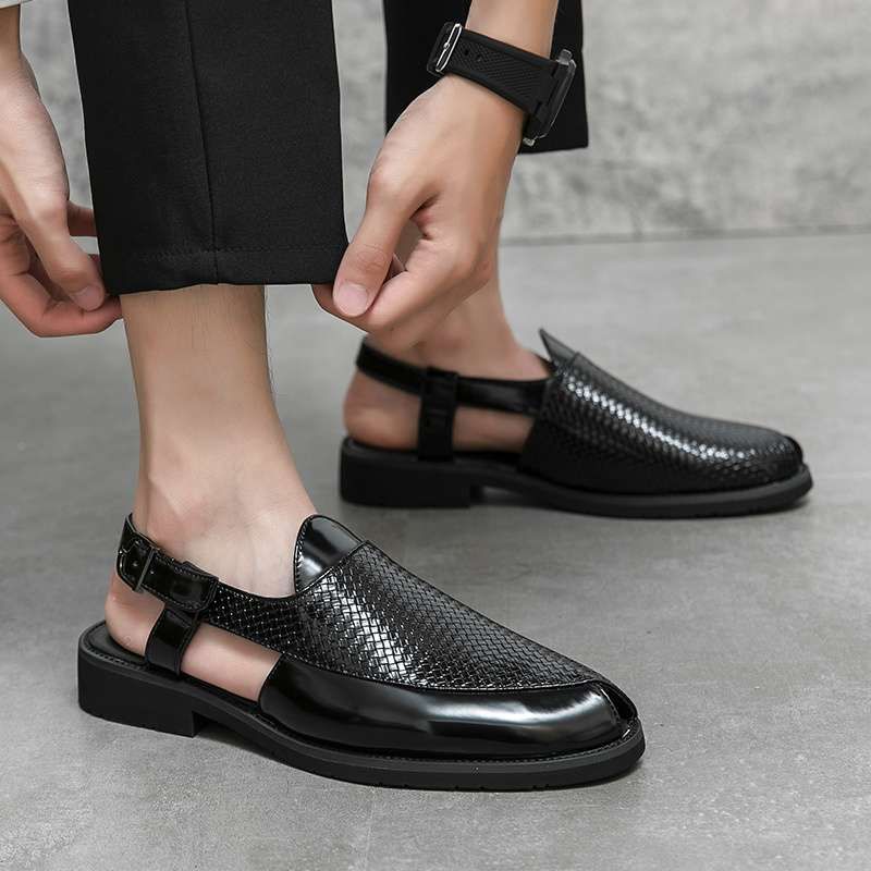 Unbeatable Quality British Style Roman Woven Beach Leather Sandals Men In Summer, Breathable And Casual, Versatile Business, Plus Size For_voghion.com