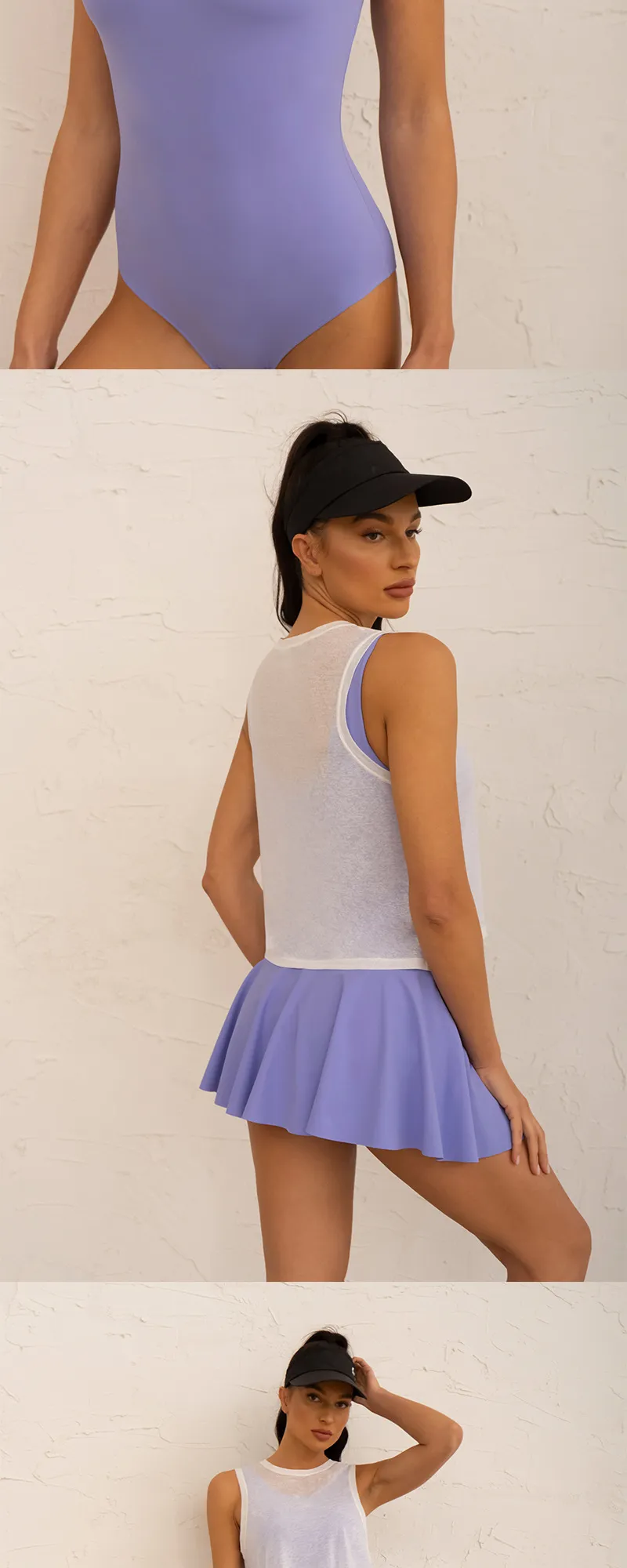 Subin anti-exposure running sports short skirt for women, yoga skirt, pleated A-line dance fitness wear, tennis skirt_voghion.com