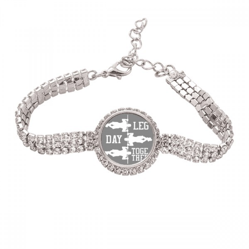 Combined Fitness Balance Art Deco Fashion Tennis Chain Anklet Bracelet Diamond Jewelry_voghion.com