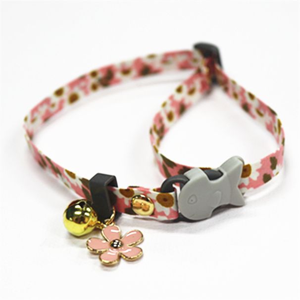2021 New Pet Daisy Cat Cute Bell Dog Collar_voghion.com