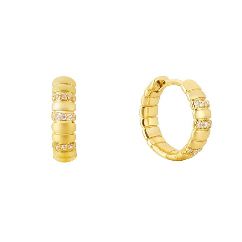 Orecchini a cerchio semplici versatili con fibbia a forma di osso di serpente, da donna, leggeri, di lusso, di alta qualità, alla moda e di temperamento._voghion.com