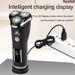 Rasoio elettrico galleggiante 3D impermeabile rotante multifunzionale intelligente a ricarica completa_voghion.com