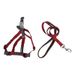 LED Flashing Pet 2-Piece Set Dog Chest Harness Color Block Style Leash_voghion.com