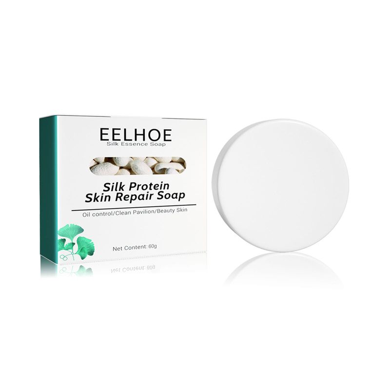 EELHOE Handmade Repairs Silk Goat Milk Cleansing Soap Deeply Cleanses, Moisturizes, and Nourishes Skin_voghion.com