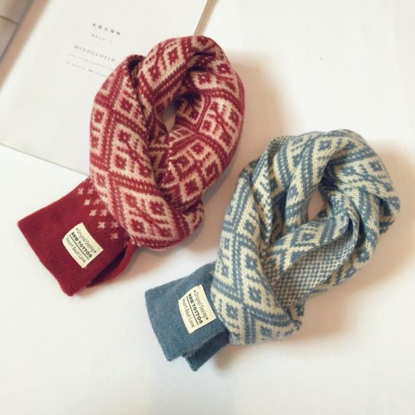 Trendy hot explosive boys and girls small flowers knitted wool children's scarves fall and winter baby warm scarf_voghion.com