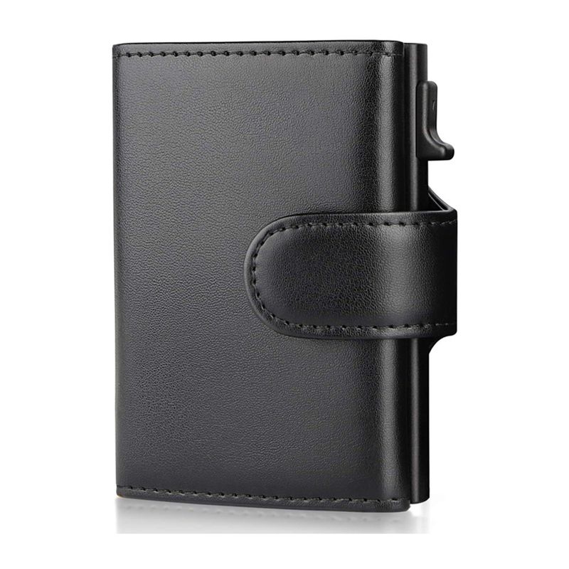 Men's Bags Autumn New Rfid Wallet Men's Aluminum Card Holder Wallet Small Leather Wallet Thin Coin Purse_voghion.com