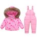 Piumino per bambini 2025, neonato, 1-5 anni, ragazzi e ragazze, nuovo set invernale in due pezzi, top + tuta_voghion.com