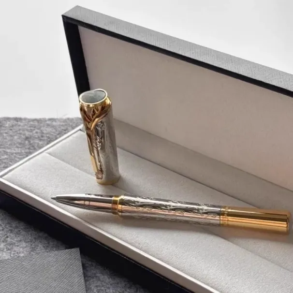 Penna a sfera a rullo / penna a sfera / penna stilografica / penna a sfera in resina nera e cristallo di lusso Monte all'ingrosso, regalo di cancelleria per ufficio Bn029_voghion.com