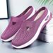 Damenschuhe Freizeitschuhe Atmungsaktive Bag Head Half Drag One Pedal Lazy Shoes Mesh Flying Woven Schuhe Weiche Sohle Einzelschuhe_voghion.com