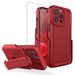 For 14 / 14 Plus / 14 Pro / 14 Pro Max Case, with Belt Clip Holster and Tempered Glass, Heavy Duty Drop Protection Hard Phone Case_voghion.com